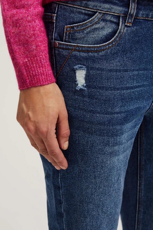 Jeansy boyfriend granatowe