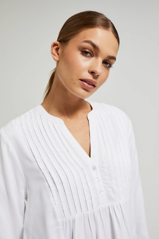 Koszula z długimi rękawami biała