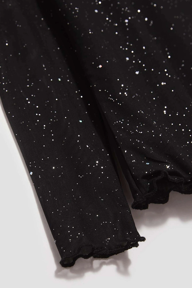 Bluzka z przezroczystymi rękawami