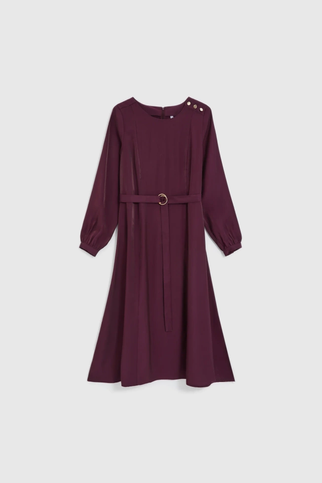 Sukienka midi burgundowa