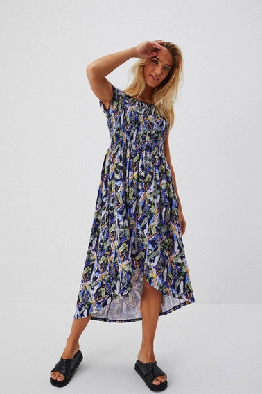 Sukienka z roślinnym printem