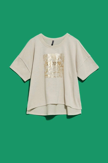 Bluza z nadrukiem piaskowa