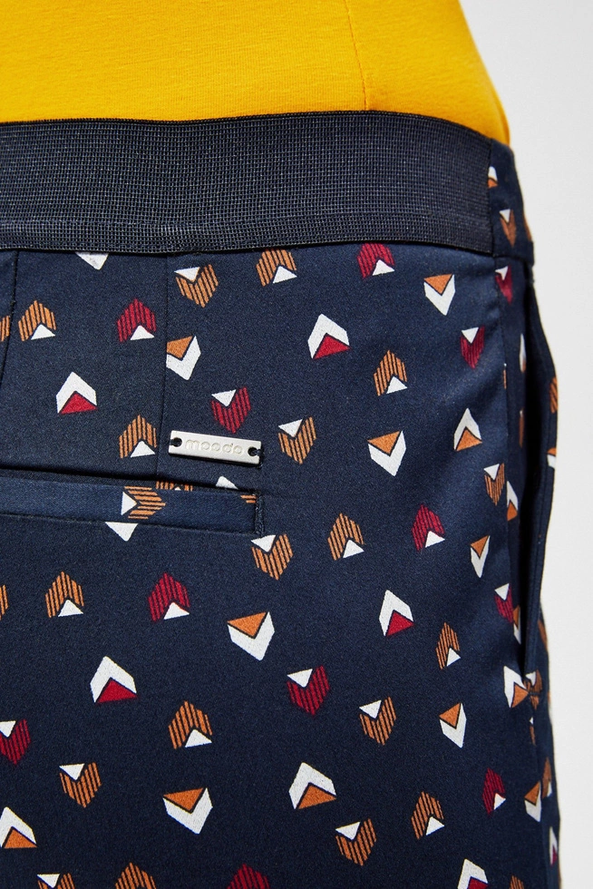 Spodnie z nadrukiem granatowe