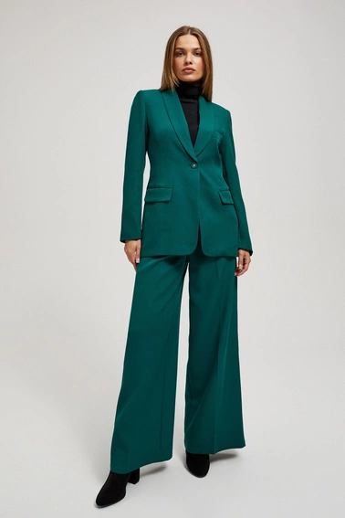 Jednorzędowa marynarka szmaragdowa