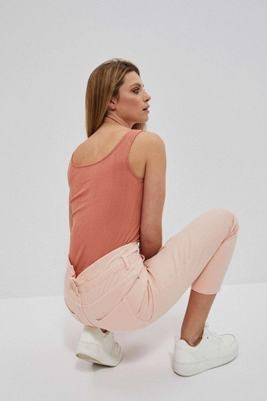 Bawełniany top ceglasty