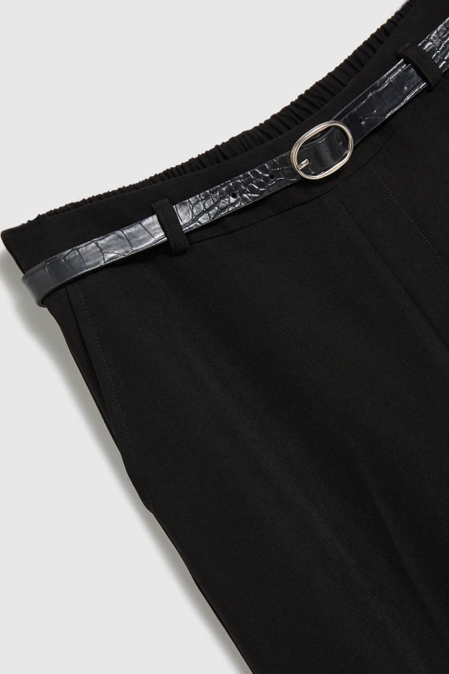 Spodnie z nogawkami w kant czarne