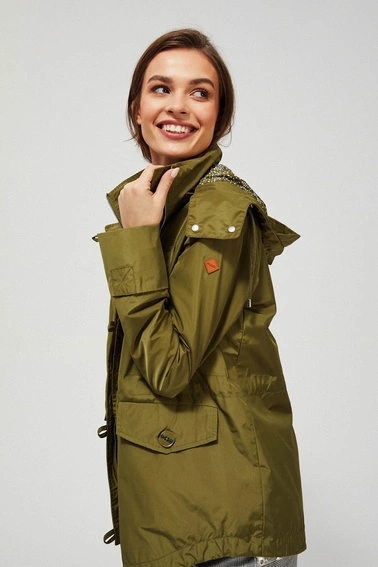 Kurtka wiatrówka z kapturem