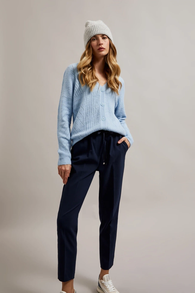 Czapka w jodełkę szara