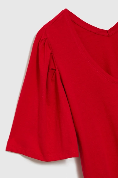 Bluzka z bawełny czerwona 