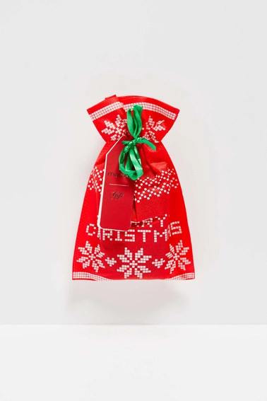 2 pack skarpet świątecznych w czerwonym opakowaniu 