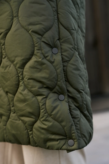 Pikowana kurtka zielona