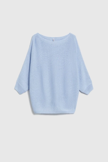 Cienki sweter błękitny