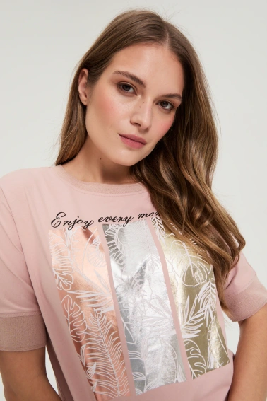 Bawełniana bluzka z nadrukiem