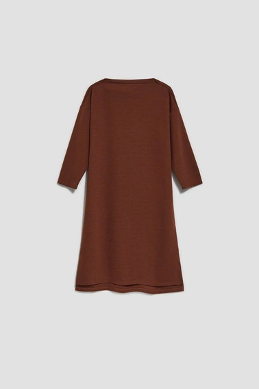 Prosta sukienka kasztanowa