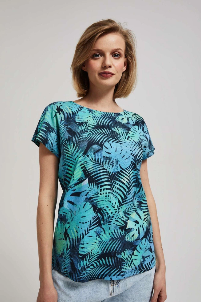 T-shirt z tropikalnym wzorem