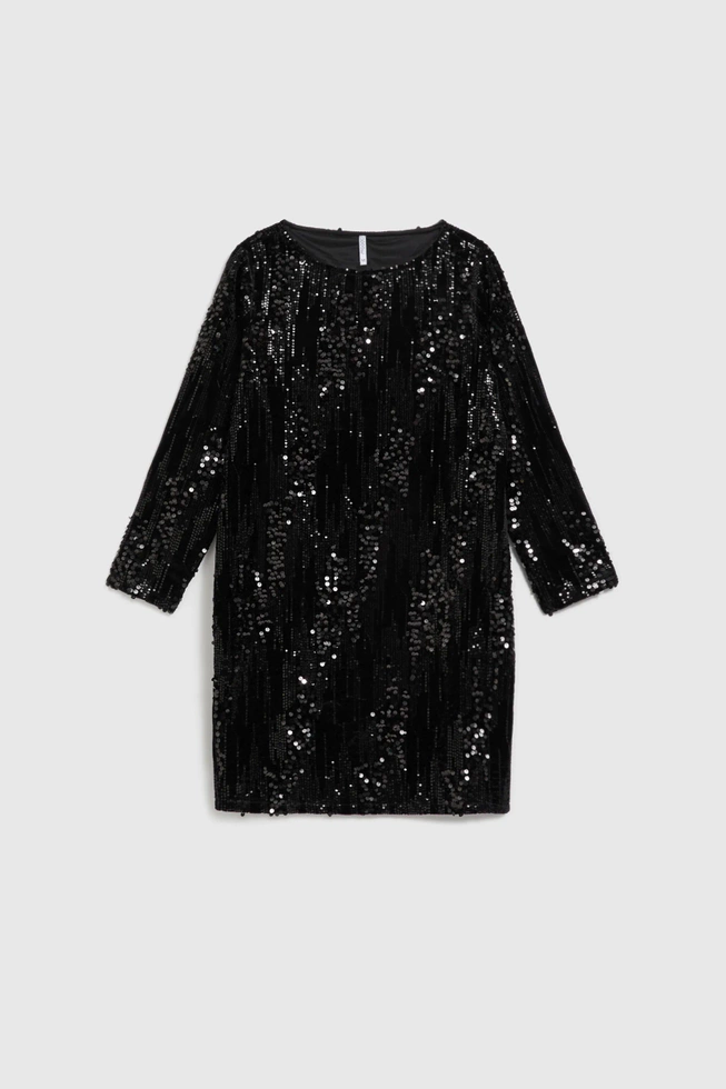 Sukienka z cekinami czarna