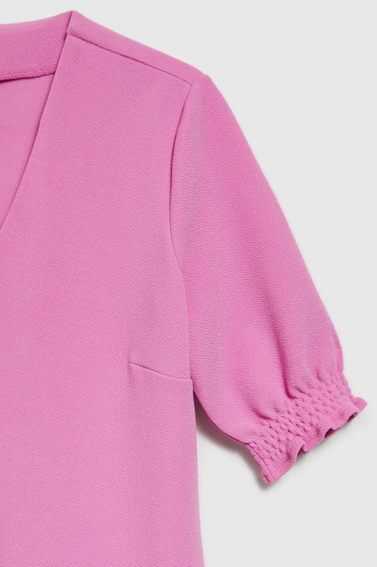 Sukienka z krótkimi rękawami różowa