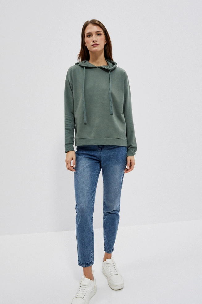Bluza z kapturem oliwkowa