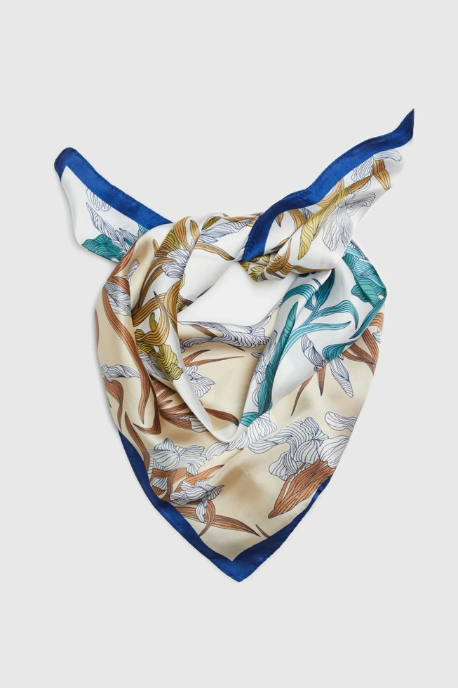 Apaszka z wzorem beżowa