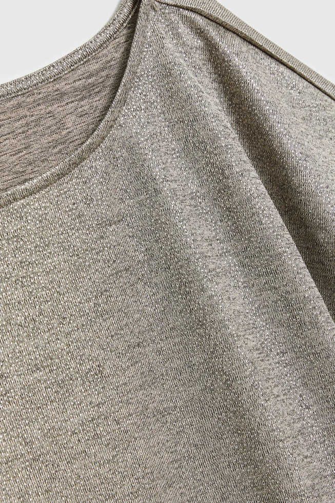 Błyszcząca bluzka srebrna