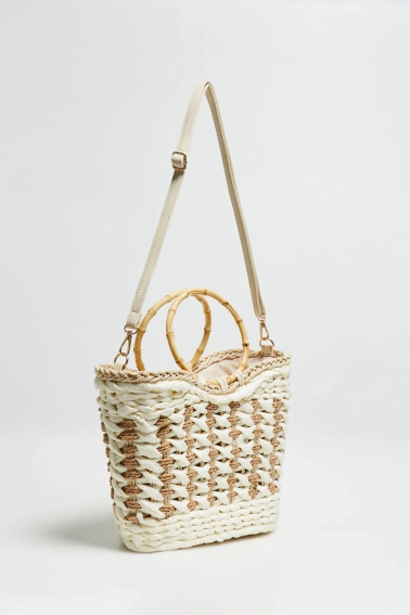 Torebka koszyk biała