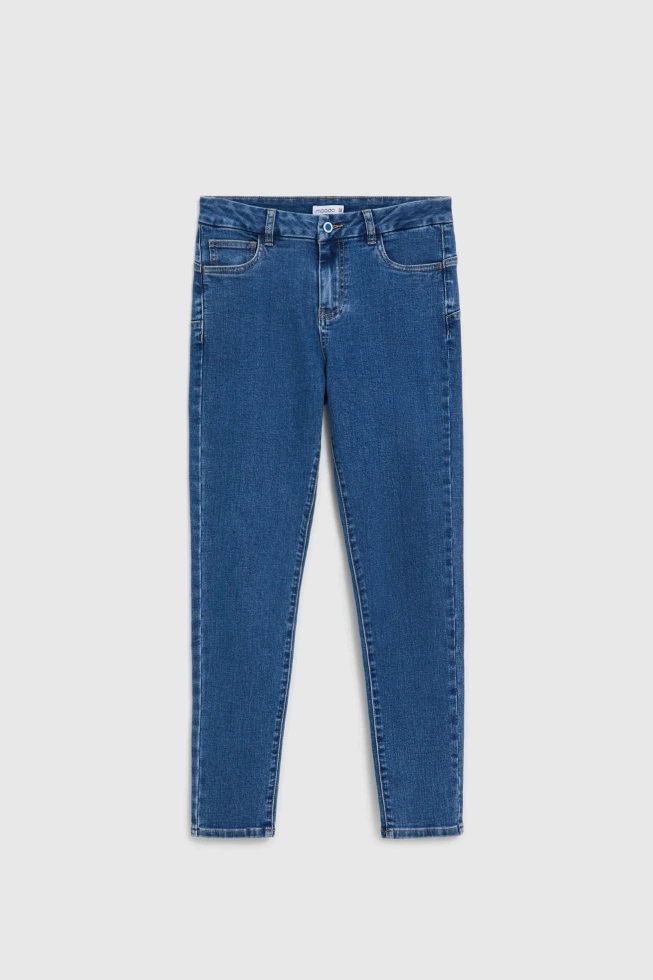 Jeansy rurki niebieskie